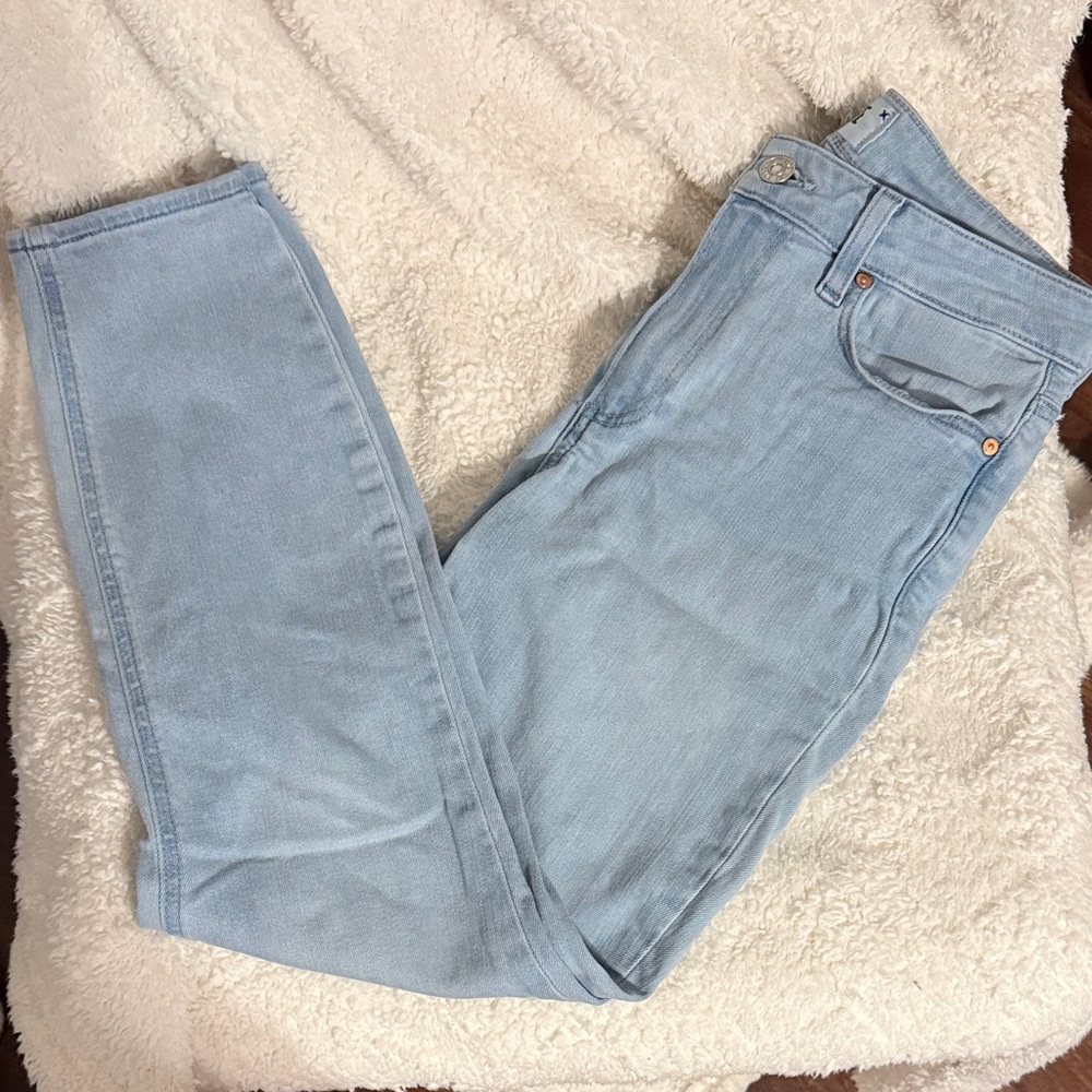 PAIGE Women's Straight Leg Jeans in Light Blue